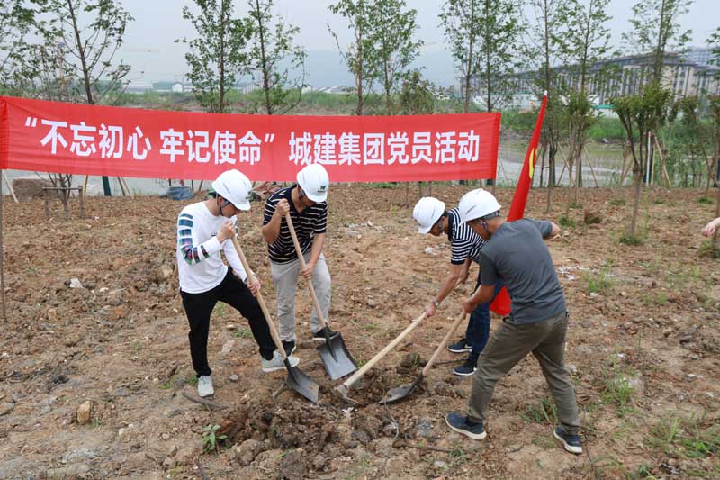 “不忘初心,，牢記使命”為奧體添綠——城建集團開展主題黨日活動